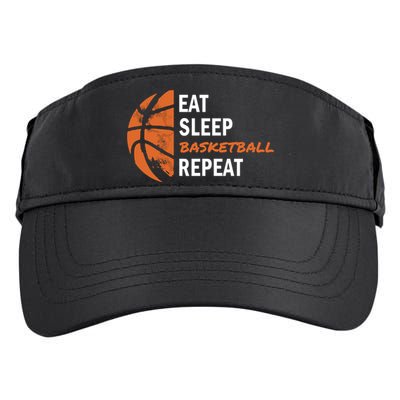 Funny Eat Sleep Basketball Repeat Sports Adult Drive Performance Visor