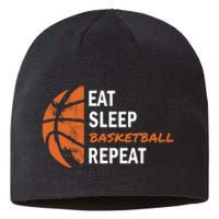 Funny Eat Sleep Basketball Repeat Sports Sustainable Beanie