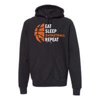 Funny Eat Sleep Basketball Repeat Sports Premium Hoodie