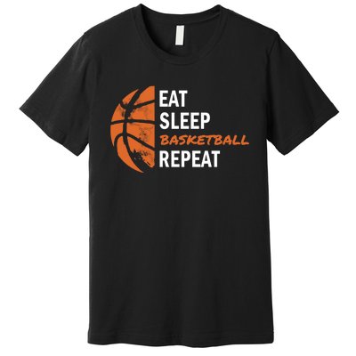 Funny Eat Sleep Basketball Repeat Sports Premium T-Shirt