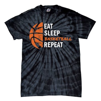 Funny Eat Sleep Basketball Repeat Sports Tie-Dye T-Shirt