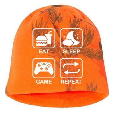 Funny Eat Sleep Game Repeat Gift For Gamer Gaming Lover Gift Kati - Camo Knit Beanie