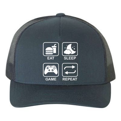 Funny Eat Sleep Game Repeat Gift For Gamer Gaming Lover Gift Yupoong Adult 5-Panel Trucker Hat