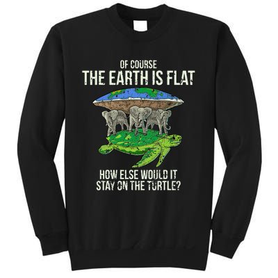 Flat Earth Society Turtle Elephants  Gift Sweatshirt