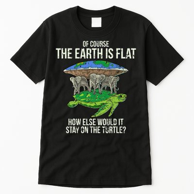 Flat Earth Society Turtle Elephants  Gift Tall T-Shirt