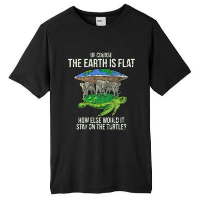 Flat Earth Society Turtle Elephants  Gift Tall Fusion ChromaSoft Performance T-Shirt