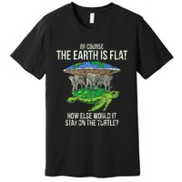 Flat Earth Society Turtle Elephants  Gift Premium T-Shirt