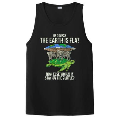 Flat Earth Society Turtle Elephants  Gift PosiCharge Competitor Tank