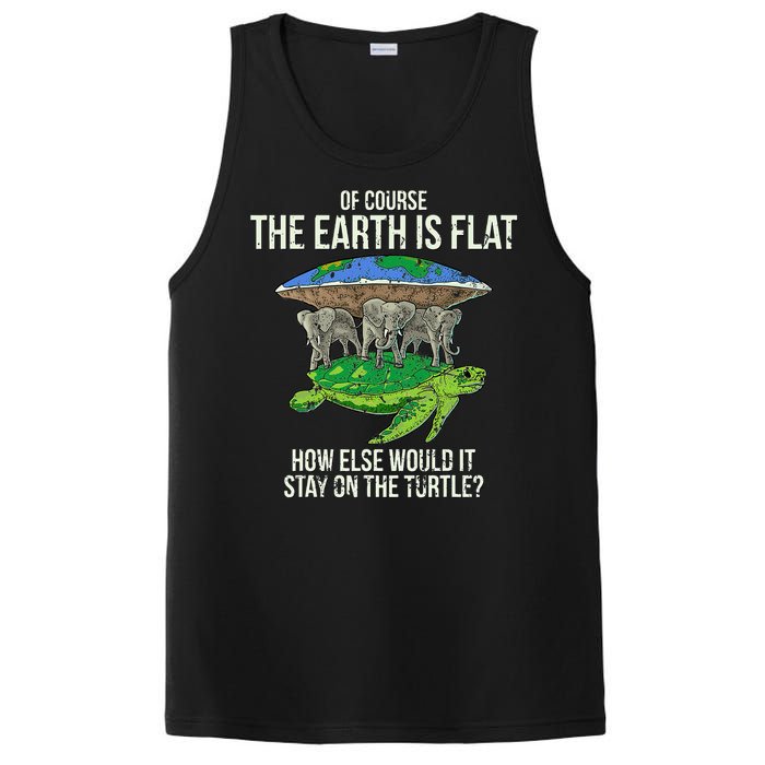 Flat Earth Society Turtle Elephants  Gift PosiCharge Competitor Tank