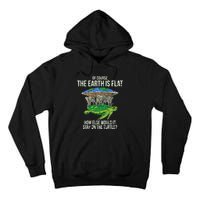 Flat Earth Society Turtle Elephants  Gift Tall Hoodie