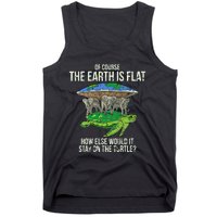 Flat Earth Society Turtle Elephants  Gift Tank Top