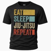 Funny Eat Sleep Jiu-Jitsu Repeat Gift Cooling Performance Crew T-Shirt