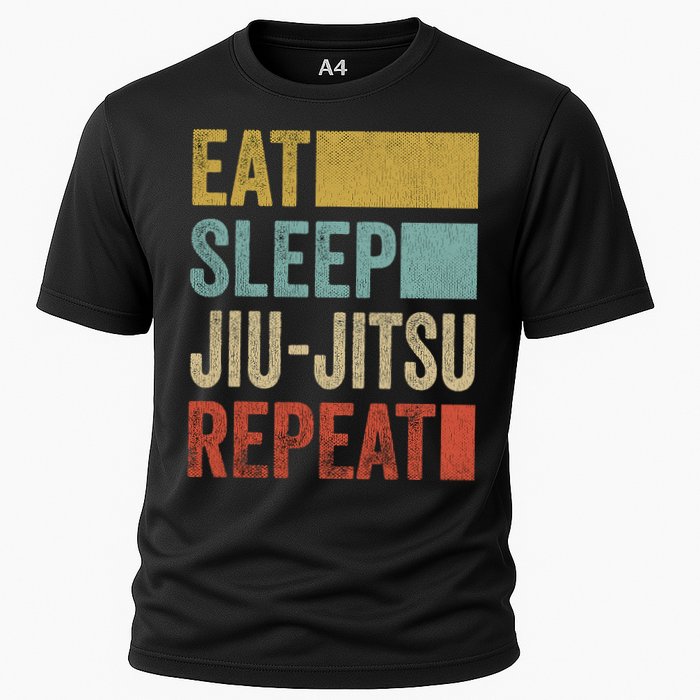 Funny Eat Sleep Jiu-Jitsu Repeat Gift Cooling Performance Crew T-Shirt