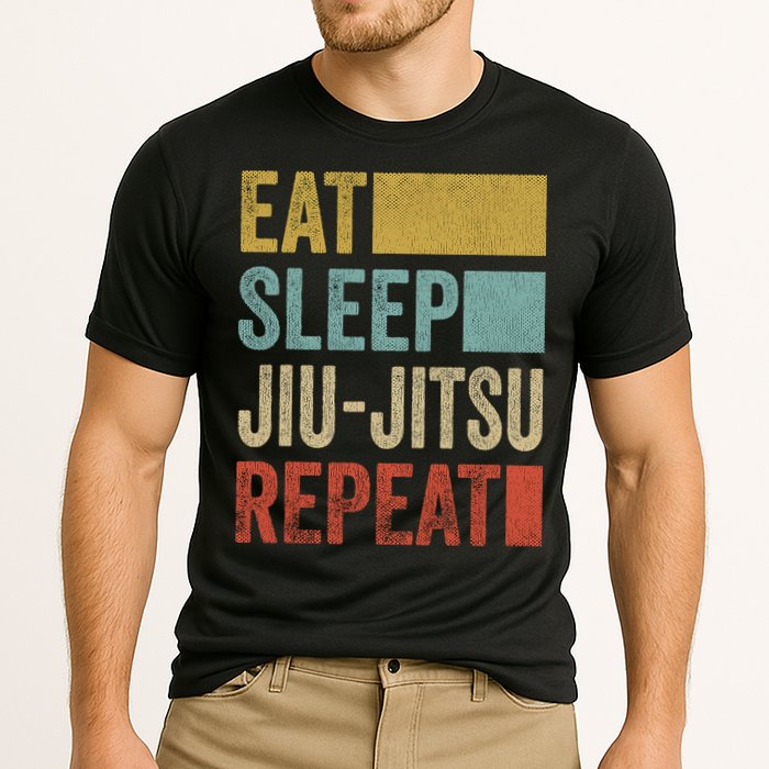 Funny Eat Sleep Jiu-Jitsu Repeat Gift Cooling Performance Crew T-Shirt