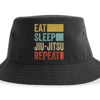 Funny Eat Sleep Jiu-Jitsu Repeat Gift Sustainable Bucket Hat