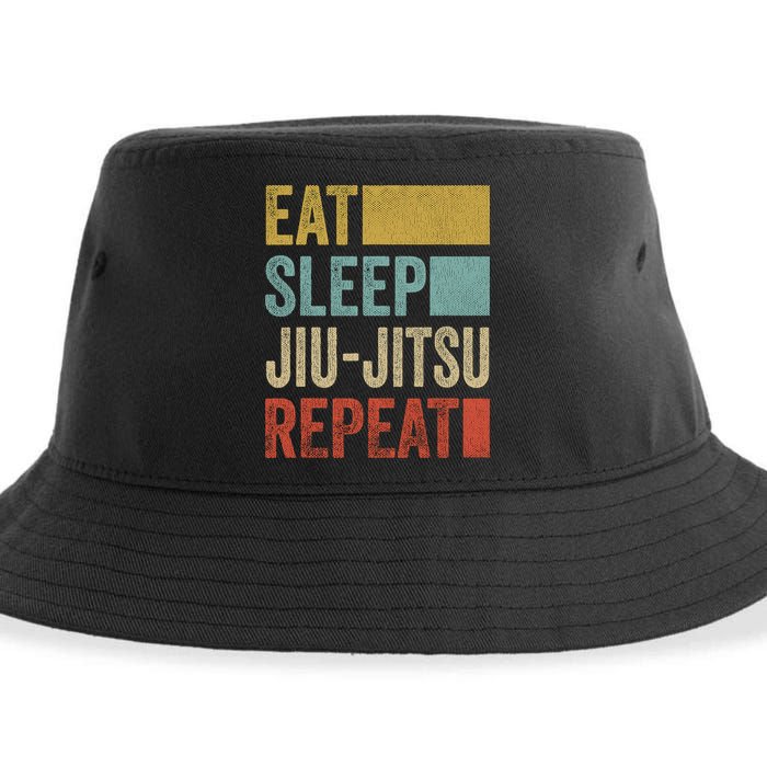 Funny Eat Sleep Jiu-Jitsu Repeat Gift Sustainable Bucket Hat