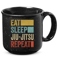 Funny Eat Sleep Jiu-Jitsu Repeat Gift 15oz Campfire Ceramic Mug