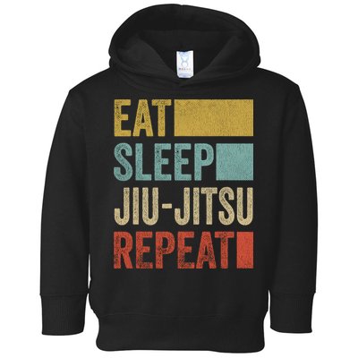Funny Eat Sleep Jiu-Jitsu Repeat Gift Toddler Hoodie