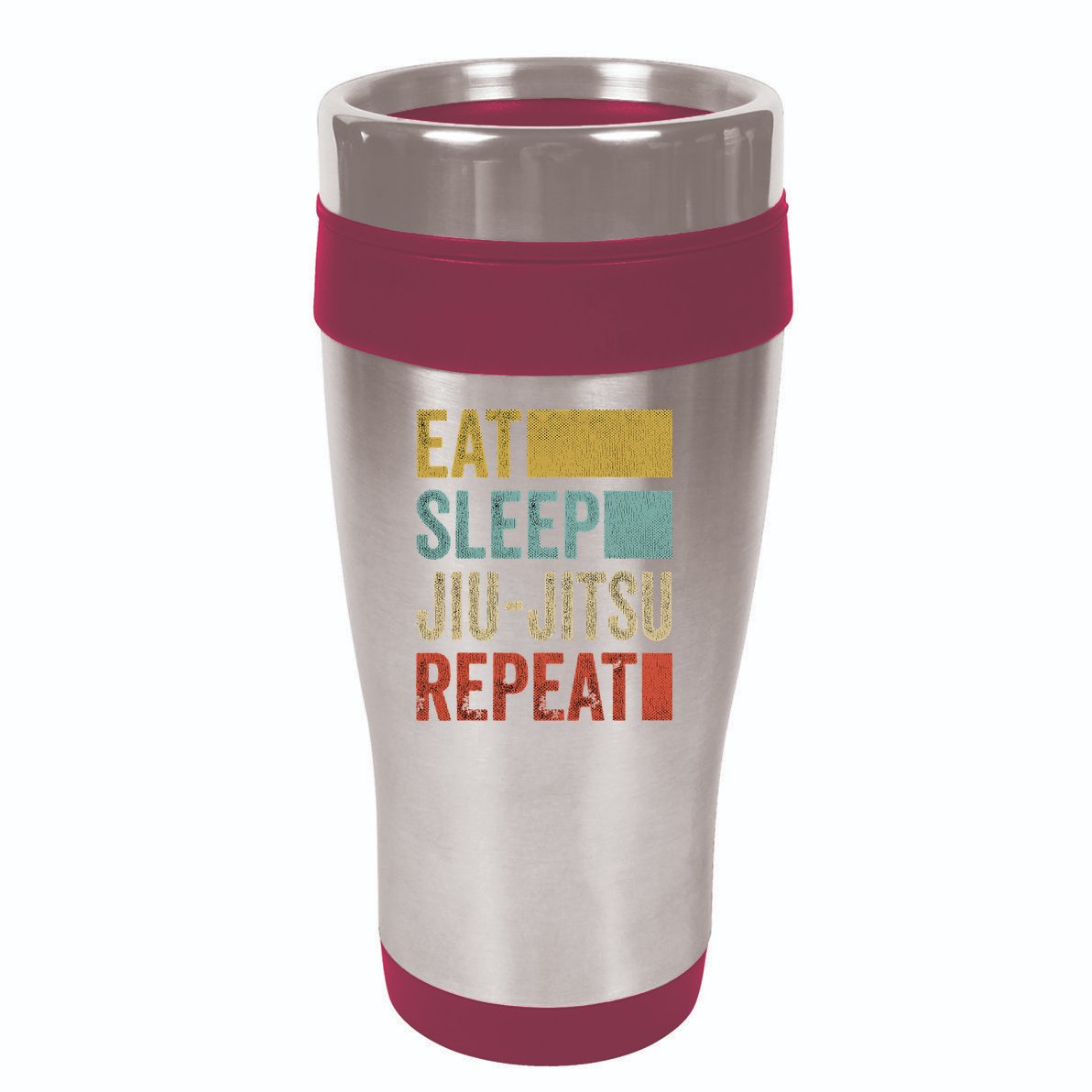 Funny Eat Sleep Jiu-Jitsu Repeat Gift 16oz Travel Tumbler