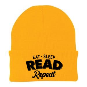 Funny Eat Sleep Read Repeat Book Lover Knit Cap Winter Beanie