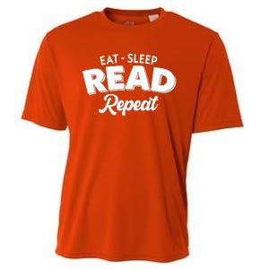 Funny Eat Sleep Read Repeat Book Lover Cooling Performance Crew T-Shirt