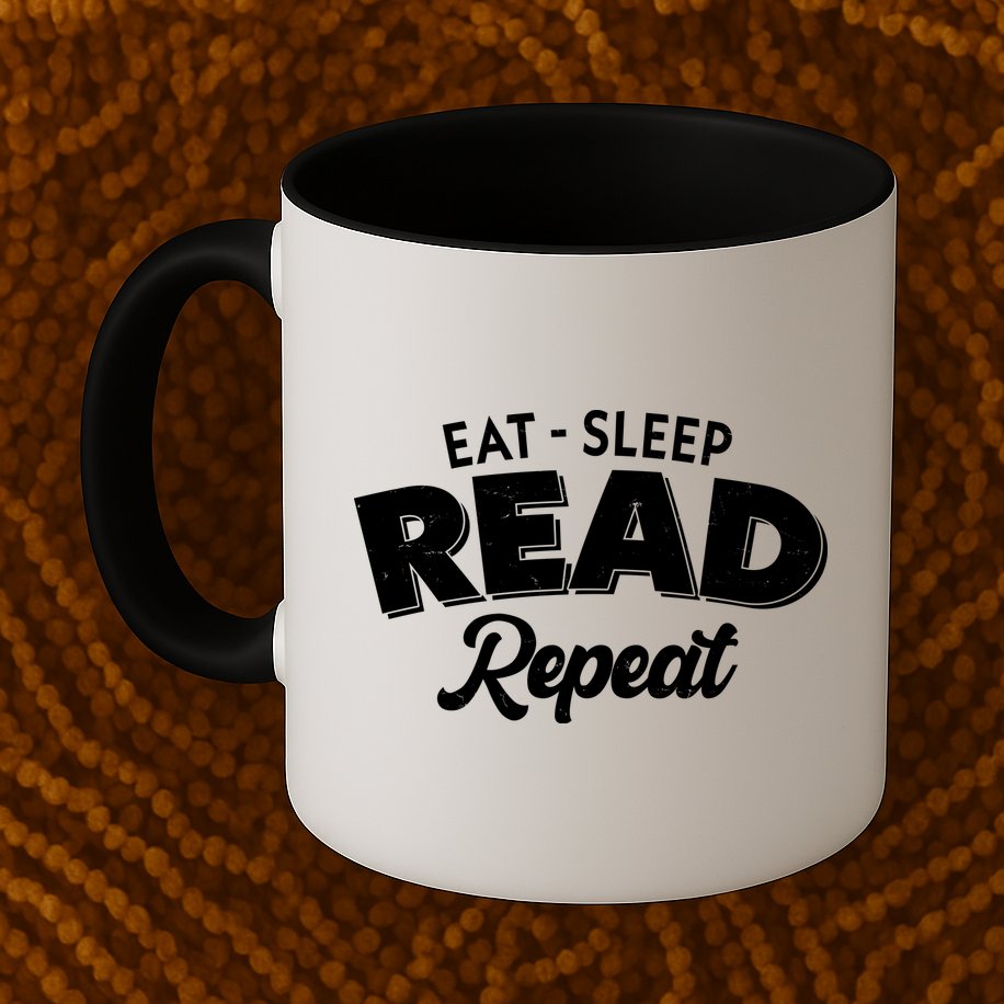 Funny Eat Sleep Read Repeat Book Lover Mug