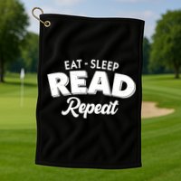 Funny Eat Sleep Read Repeat Book Lover Golf Towel