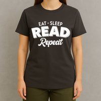 Funny Eat Sleep Read Repeat Book Lover T-Shirt