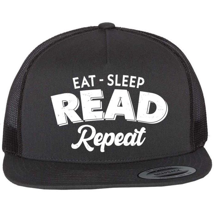 Funny Eat Sleep Read Repeat Book Lover Flatbill Hat
