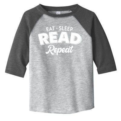 Funny Eat Sleep Read Repeat Book Lover Toddler Fine Jersey T-Shirt