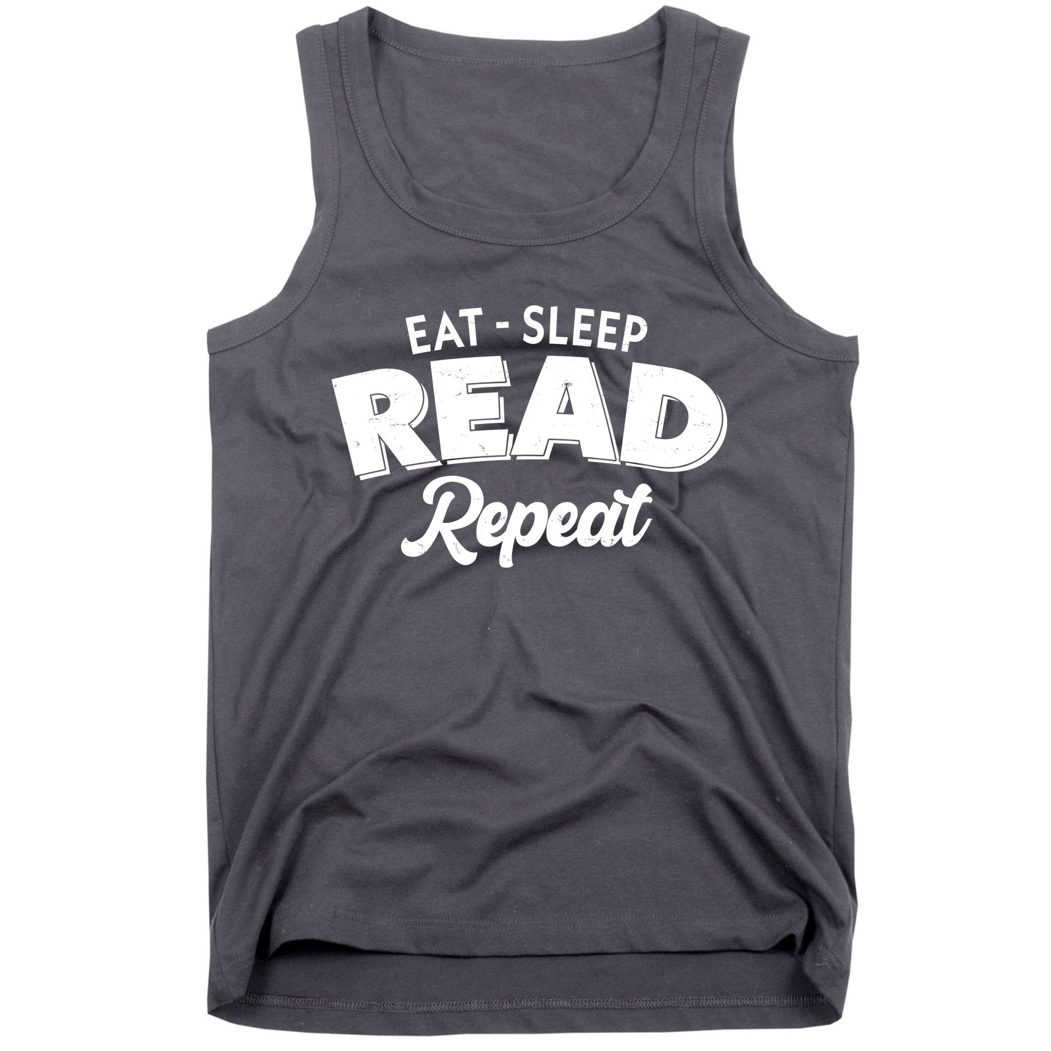 Funny Eat Sleep Read Repeat Book Lover Tank Top
