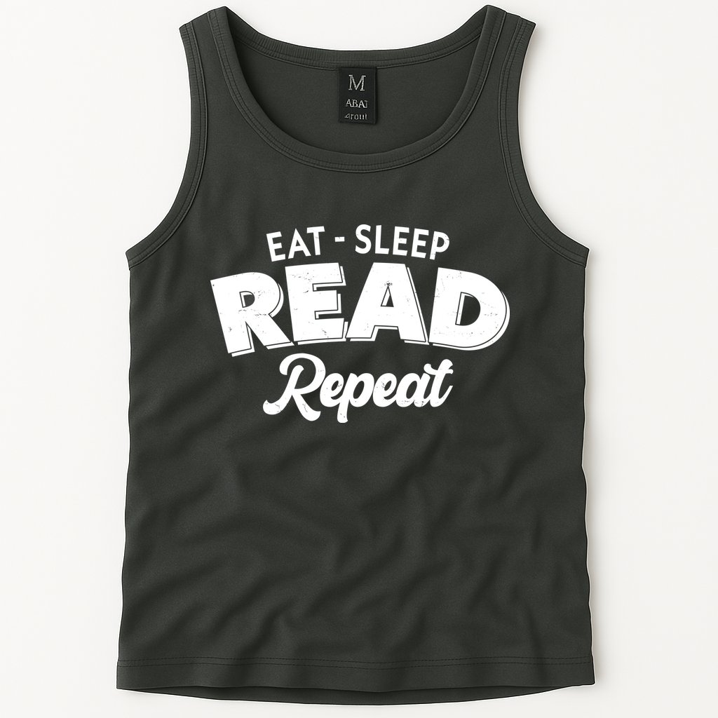 Funny Eat Sleep Read Repeat Book Lover Tank Top