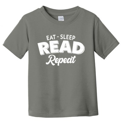 Funny Eat Sleep Read Repeat Book Lover Toddler T-Shirt