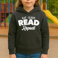 Funny Eat Sleep Read Repeat Book Lover Kids Hoodie