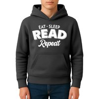 Funny Eat Sleep Read Repeat Book Lover Kids Hoodie