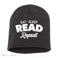 Funny Eat Sleep Read Repeat Book Lover Short Acrylic Beanie