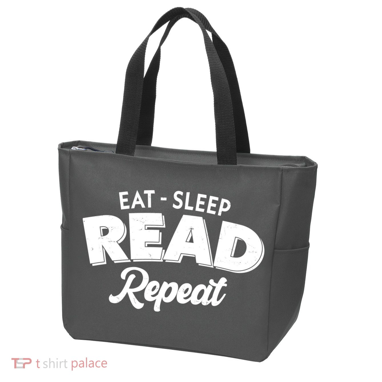 Funny Eat Sleep Read Repeat Book Lover Zip Tote Bag
