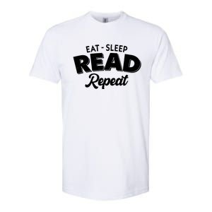 Funny Eat Sleep Read Repeat Book Lover Softstyle CVC T-Shirt