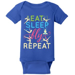 Funny Eat Sleep Fly Repeat Aerial Yoga Silks Gift Funny Gift Baby Bodysuit