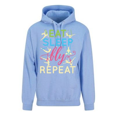 Funny Eat Sleep Fly Repeat Aerial Yoga Silks Gift Funny Gift Unisex Surf Hoodie