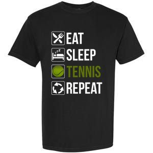 Funny Eat Sleep Tennis Repeat Gift Garment-Dyed Heavyweight T-Shirt