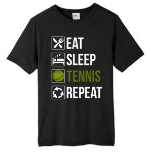 Funny Eat Sleep Tennis Repeat Gift Tall Fusion ChromaSoft Performance T-Shirt