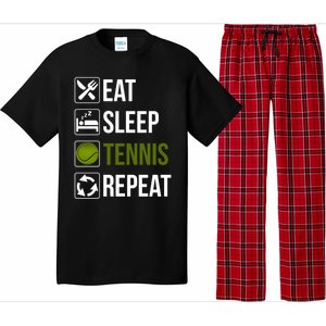 Funny Eat Sleep Tennis Repeat Gift Pajama Set