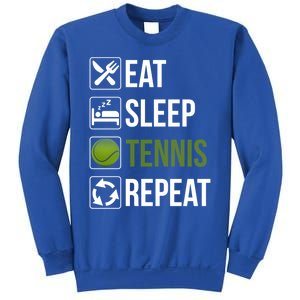 Funny Eat Sleep Tennis Repeat Gift Sweatshirt