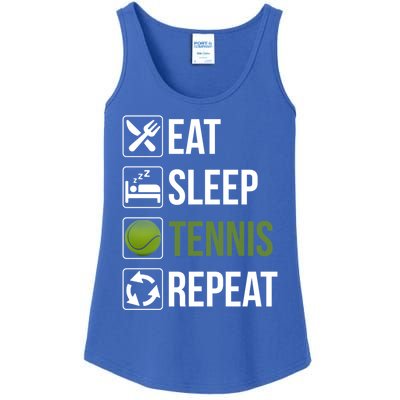 Funny Eat Sleep Tennis Repeat Gift Ladies Essential Tank