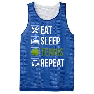 Funny Eat Sleep Tennis Repeat Gift Mesh Reversible Basketball Jersey Tank