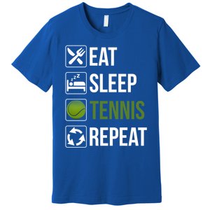 Funny Eat Sleep Tennis Repeat Gift Premium T-Shirt