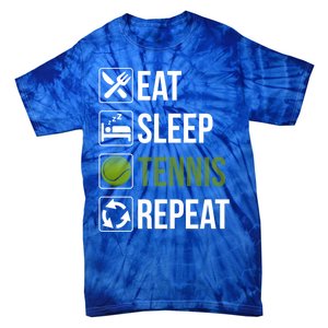 Funny Eat Sleep Tennis Repeat Gift Tie-Dye T-Shirt