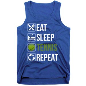 Funny Eat Sleep Tennis Repeat Gift Tank Top