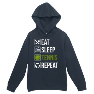 Funny Eat Sleep Tennis Repeat Gift Urban Pullover Hoodie